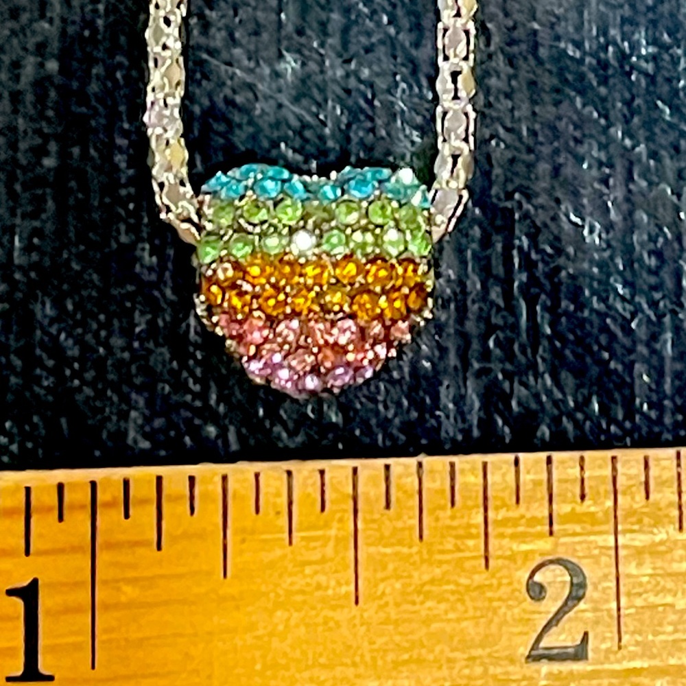 Rainbow 🌈 Pave Crystal Charm Pendant Chain